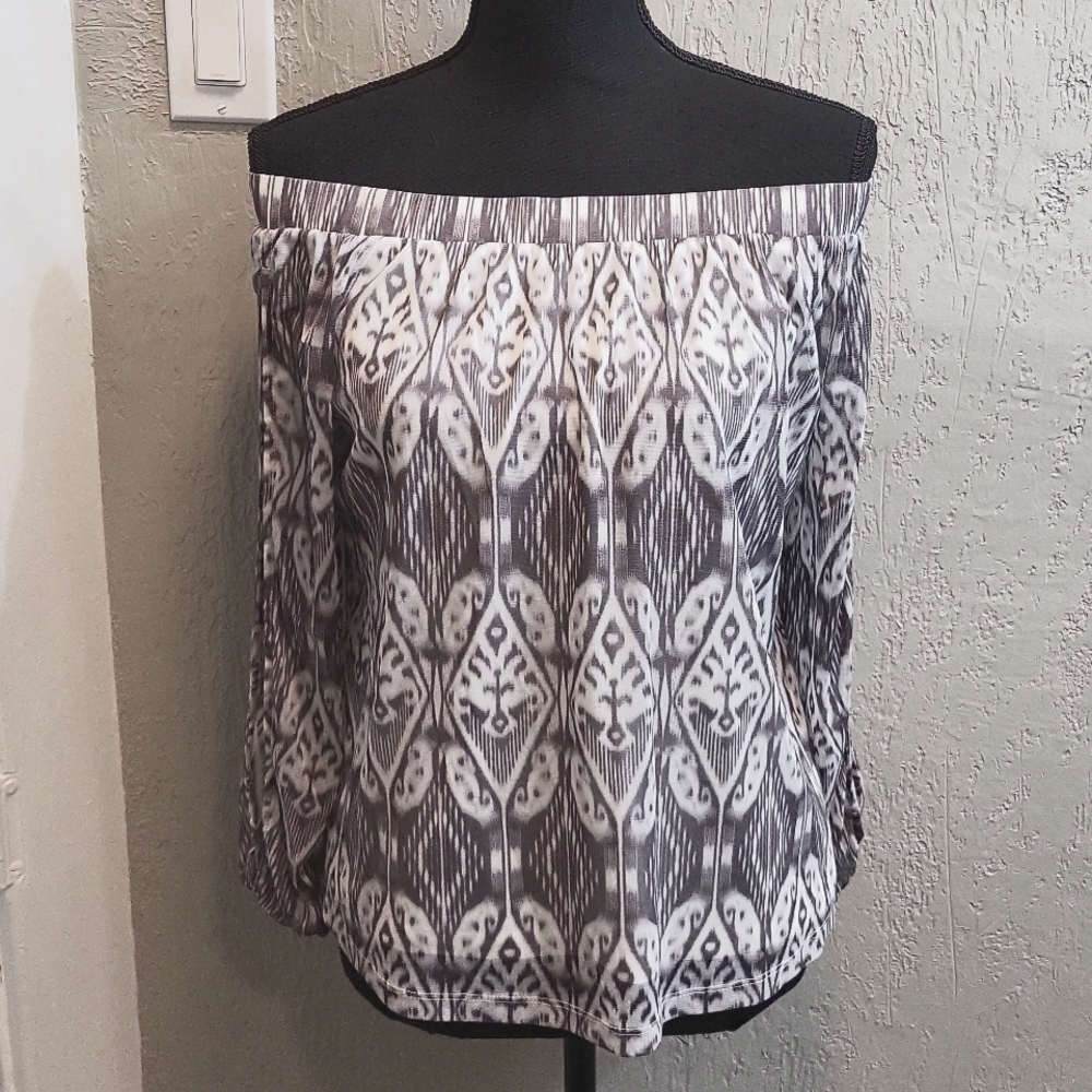 INC Off the Shoulder Split Sleeve Peasant Blouse - Picture 3 of 9